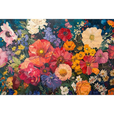 Vintage Flower Oil Canvas
